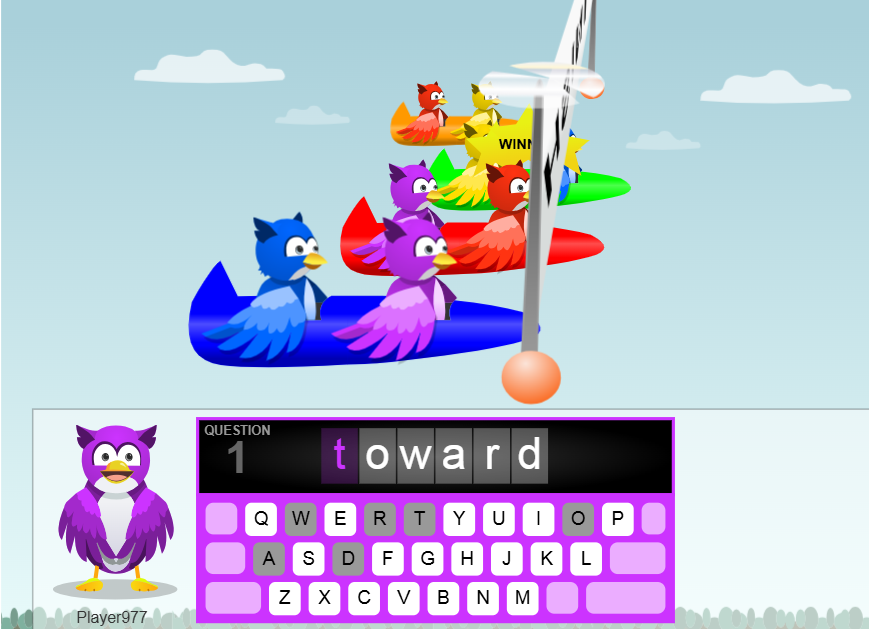 Owl Planes Typing Words