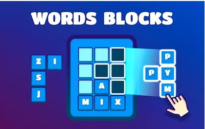 Words Blocks - Puzzle is a game of matching blocks to complete the board.