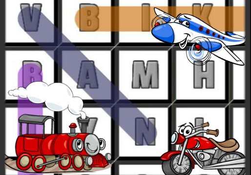 Explore the world of vehicles with Word Search Transport!